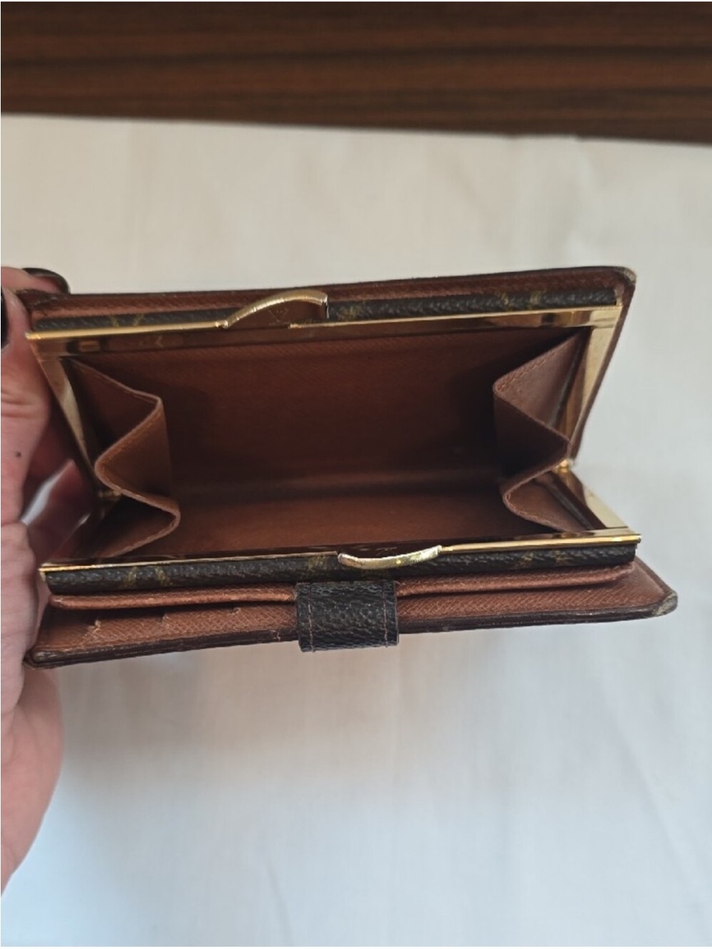, Louis Vuitton Monogram Canvas Card Holder Wallet in Brown/Gold - Picture 5 of 10